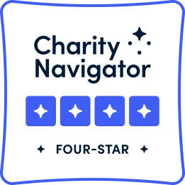Charity Navigator four-star rating seal